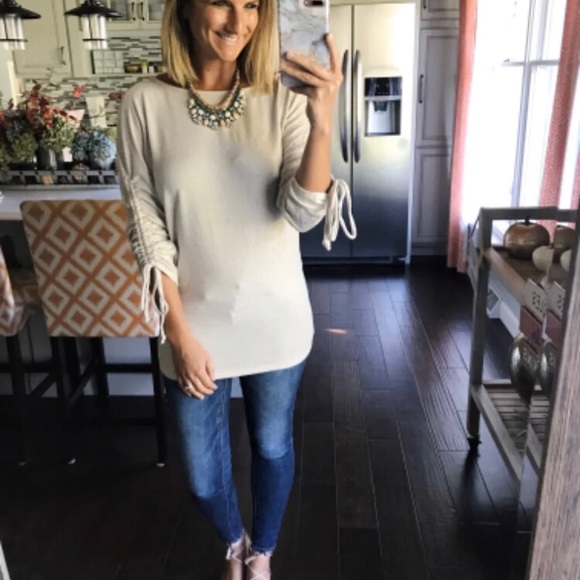 Gibson Hunter Green Tunic Top - Picture 2 of 4